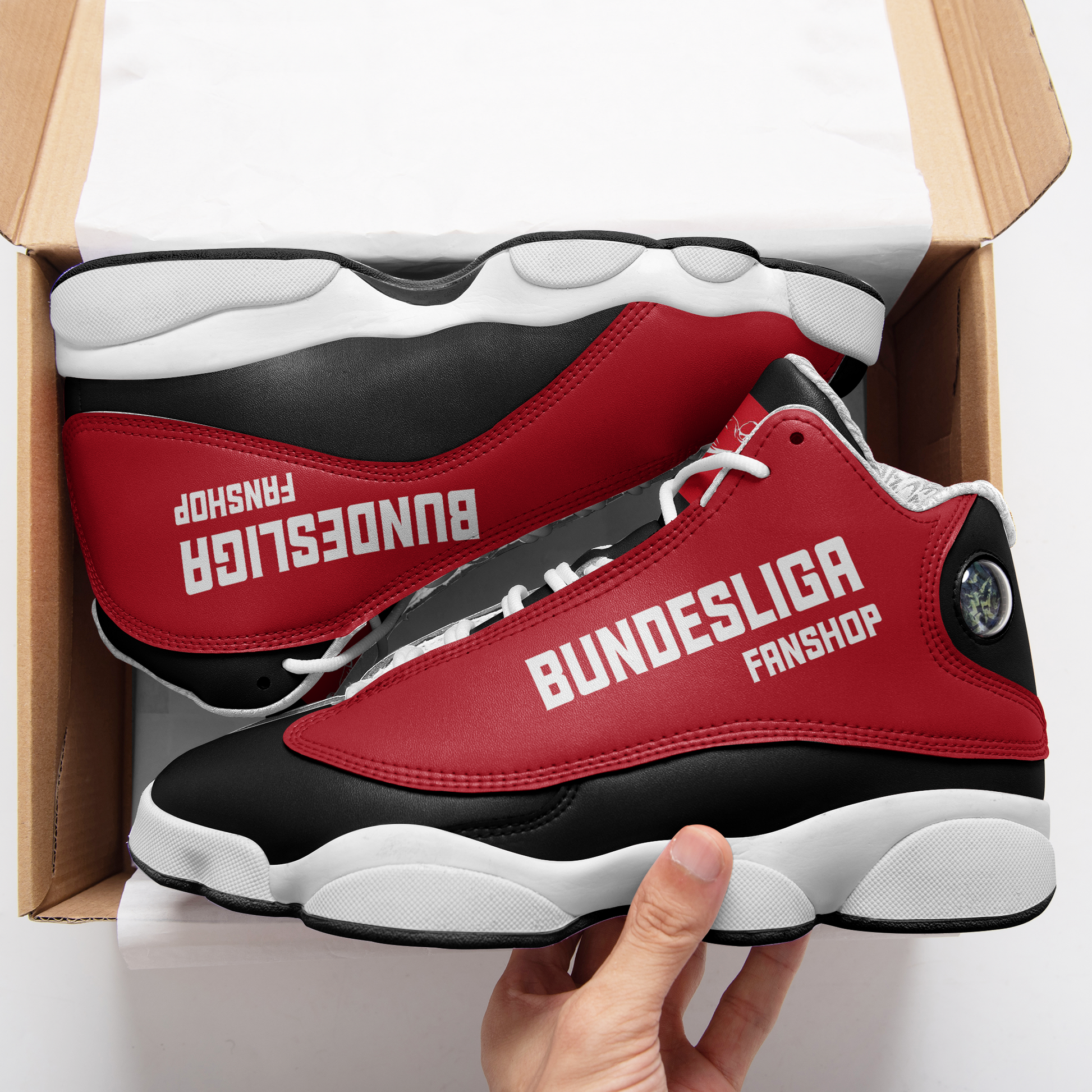 Bundesliga Fanshop AJ13 Herren Sneaker – High Top Basketballschuhe